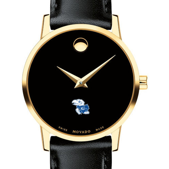 Kansas Women's Movado Gold Museum Classic Leather Shot #1