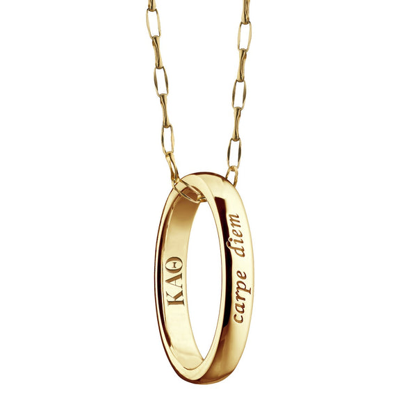 Kappa Alpha Theta Monica Rich Kosann "Carpe Diem" Poesy Ring Necklace in Gold Shot #2
