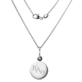 Kappa Alpha Theta Sterling Silver Necklace with Silver Charm Shot #1