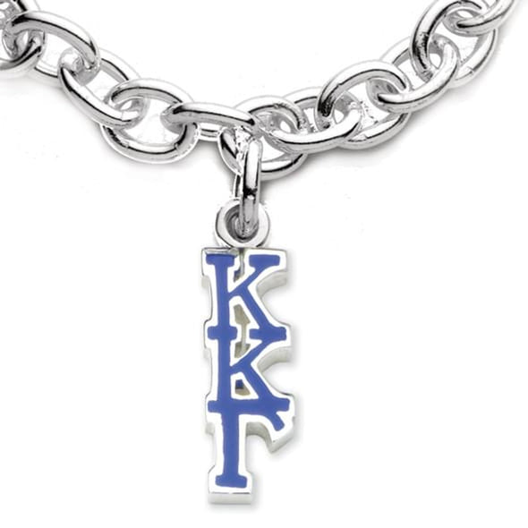 Kappa Kappa Gamma Sterling Silver Charm Bracelet with Letter Charm Shot #2