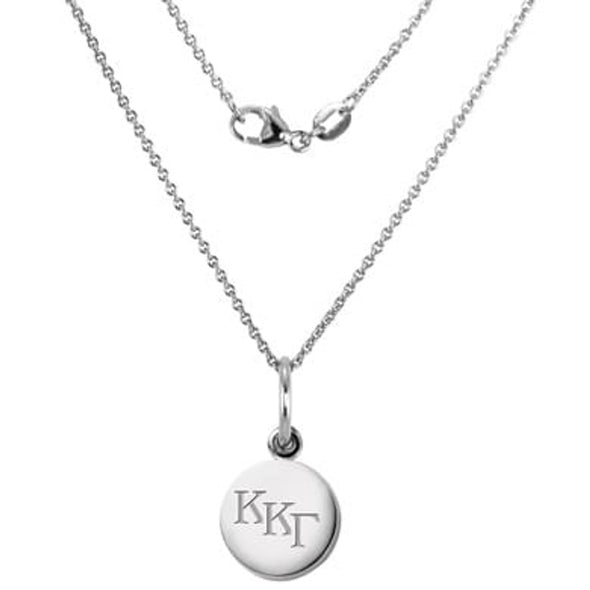 Kappa Kappa Gamma Sterling Silver Necklace with Silver Charm Shot #1