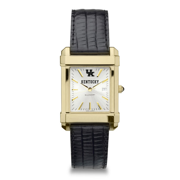 Kentucky Men's Gold Watch with 2-Tone Dial & Leather Strap at M.LaHart & Co. Shot #2