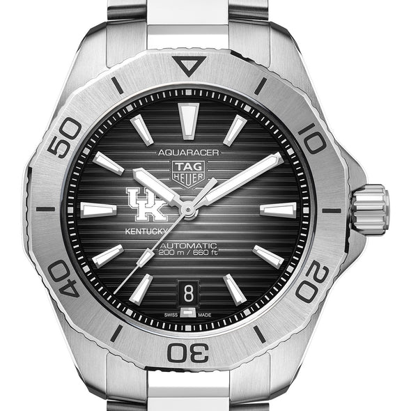 Kentucky Men's TAG Heuer Steel Automatic Aquaracer with Black Dial Shot #1