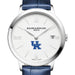 Kentucky Women's Baume et Mercier 36.5mm Classima Watch with White Dial & Blue Leather Strap