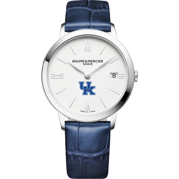 Kentucky Women's Baume et Mercier 36.5mm Classima Watch with White Dial & Blue Leather Strap Shot #2