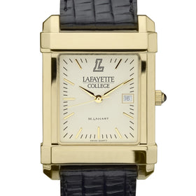 Lafayette Men's Gold Quad with Leather Strap Shot #1
