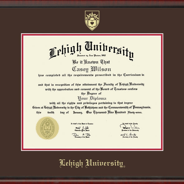 Lehigh University Diploma Frame, the Fidelitas Shot #2