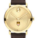 Lehigh University Men's Movado BOLD Gold with Chocolate Leather Strap