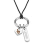 Lehigh University Silk Necklace with Enamel Charm & Sterling Silver Tag Shot #2