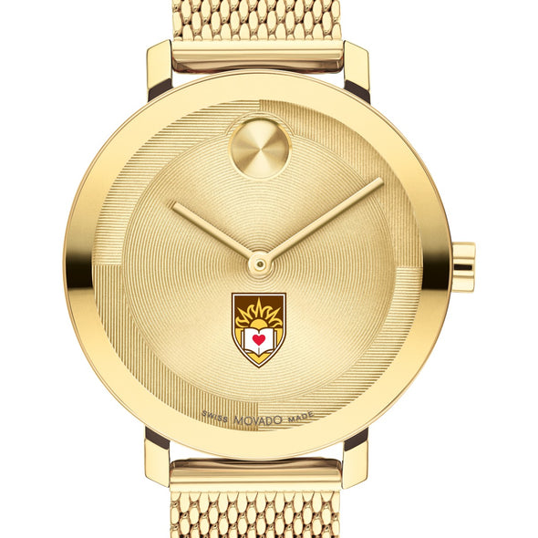 Lehigh University Women's Movado Bold Gold with Mesh Bracelet Shot #1