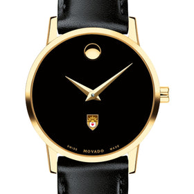 Lehigh Women&#39;s Movado Gold Museum Classic Leather Shot #1