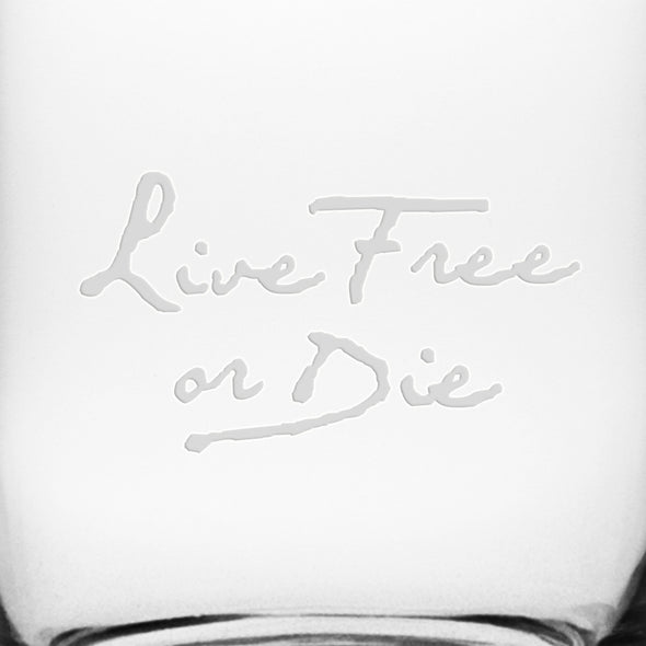 "Live Free or Die" Tumbler Glasses - Made in the USA Shot #2