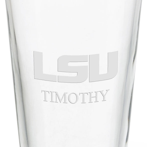 Louisiana State University 16 oz Pint Glass- Set of 4 Shot #3