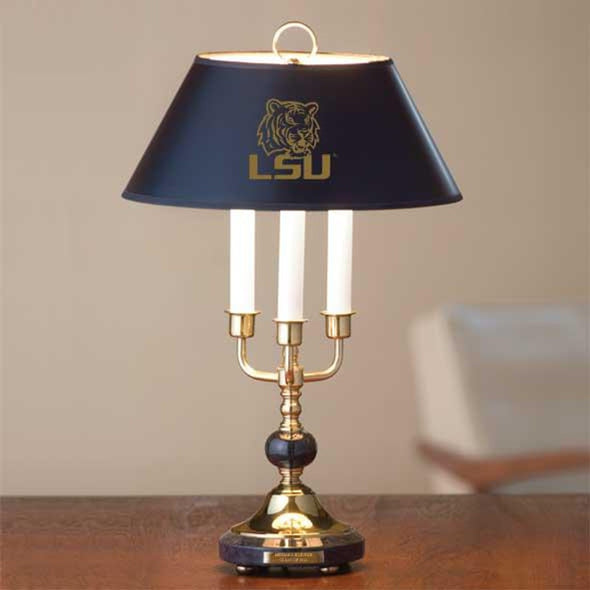 Louisiana State University Lamp in Brass &amp; Marble Shot #1