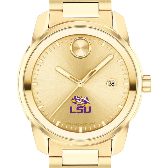 Louisiana State University Men's Movado BOLD Gold with Date Window Shot #1