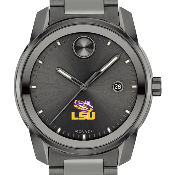 Louisiana State University Men's Movado BOLD Gunmetal Grey with Date Window Shot #1