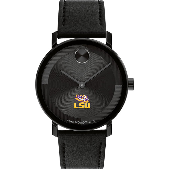 Louisiana State University Men's Movado BOLD with Black Leather Strap Shot #2