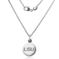 Louisiana State University Necklace with Charm in Sterling Silver Shot #2