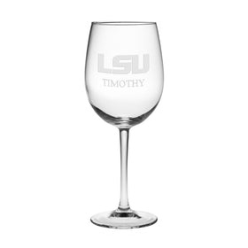 Louisiana State University Red Wine Glasses - Set of 2 - Made in the USA Shot #1