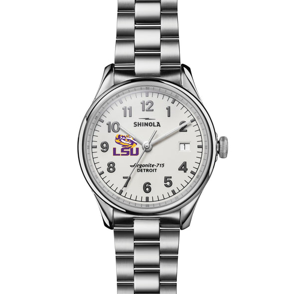 Louisiana State University Shinola Watch, The Vinton 38 mm Alabaster Dial at M.LaHart & Co. Shot #2