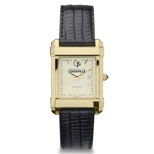 Louisville Men&#39;s Gold Quad with Leather Strap Shot #2