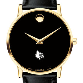 Louisville Men's Movado Gold Museum Classic Leather Shot #1