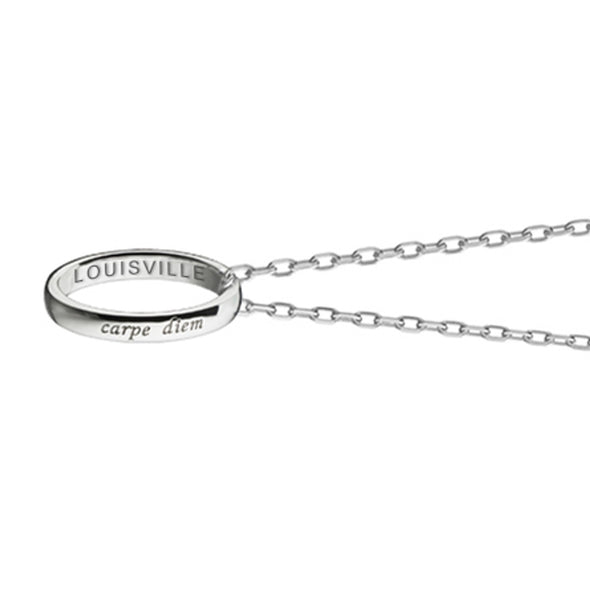 Louisville Monica Rich Kosann "Carpe Diem" Poesy Ring Necklace in Silver Shot #3