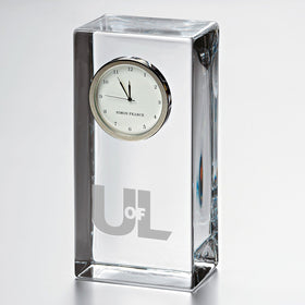 Louisville Tall Glass Desk Clock by Simon Pearce Shot #1