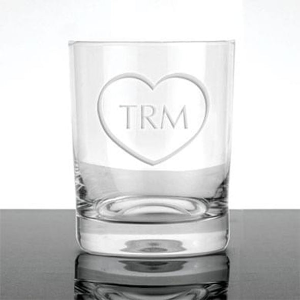 &quot;Love You&quot; Tumblers with Initials - Set of 4 Glasses Shot #1
