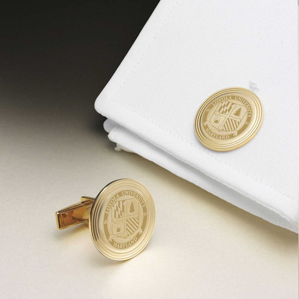 Loyola 14K Gold Cufflinks Shot #1