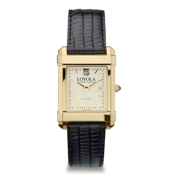 Loyola Men&#39;s Gold Quad with Leather Strap Shot #2