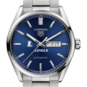 Loyola Men&#39;s TAG Heuer Carrera with Blue Dial &amp; Day-Date Window Shot #1