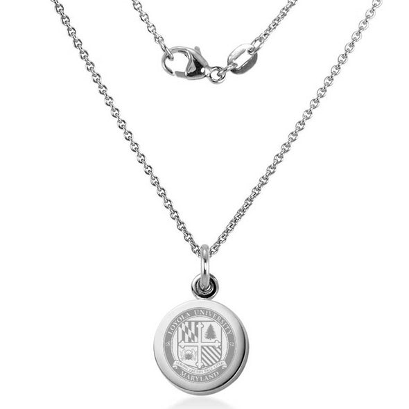 Loyola Necklace with Charm in Sterling Silver Shot #2