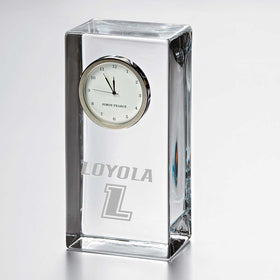 Loyola Tall Glass Desk Clock by Simon Pearce Shot #1