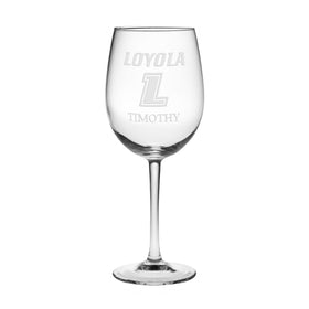 Loyola University Red Wine Glasses - Set of 2 - Made in the USA Shot #1