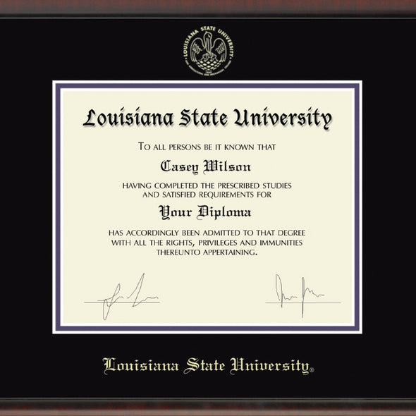 LSU Diploma Frame, the Fidelitas Shot #2