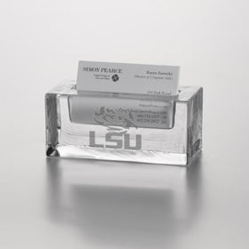 LSU Glass Business Cardholder by Simon Pearce Shot #1