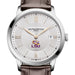 LSU Men's Baume et Mercier 40mm Classima Quartz Watch with Silver Dial & Dark Brown Leather Strap
