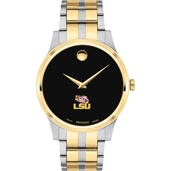 LSU Men's Movado Collection Two-Tone Watch with Black Dial Shot #2