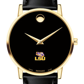 LSU Men's Movado Gold Museum Classic Leather Shot #1