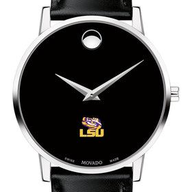 LSU Men's Movado Museum with Leather Strap Shot #1