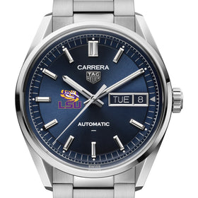 LSU Men's TAG Heuer Carrera Day-Date with Blue Dial Shot #1