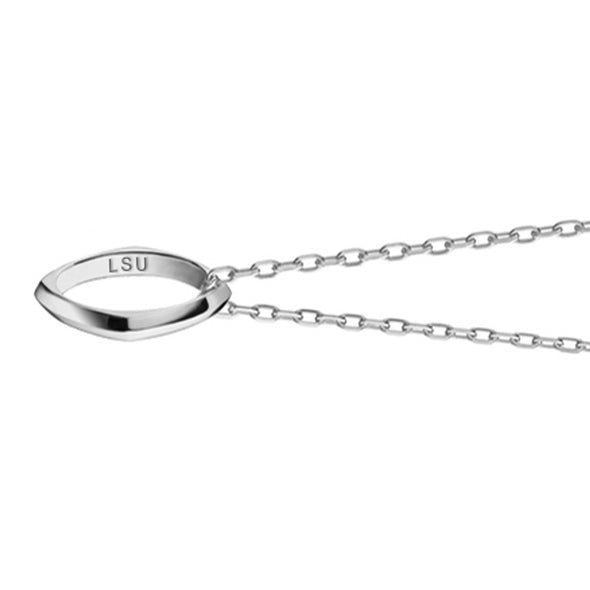 LSU Monica Rich Kosann Poesy Ring Necklace in Silver Shot #3