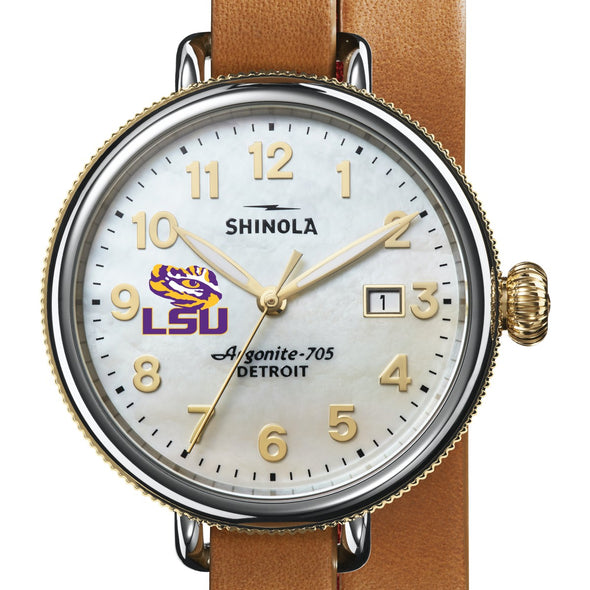 LSU Shinola Watch, The Birdy 38mm MOP Dial Shot #1