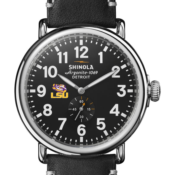 LSU Shinola Watch, The Runwell 47mm Black Dial Shot #1