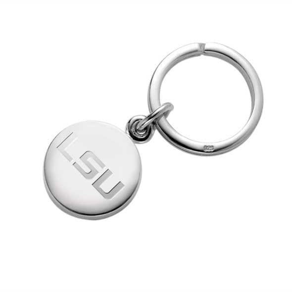 LSU Sterling Silver Insignia Key Ring Shot #1