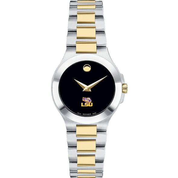 LSU Women&#39;s Movado Collection Two-Tone Watch with Black Dial Shot #2