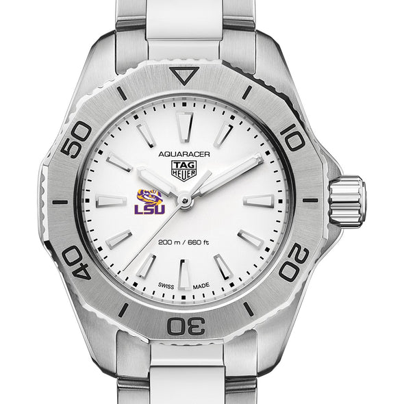 LSU Women&#39;s TAG Heuer Steel Aquaracer with Silver Dial Shot #1