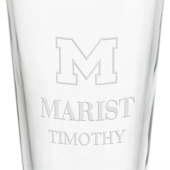 Marist College 16 oz Pint Glass- Set of 2 Shot #3
