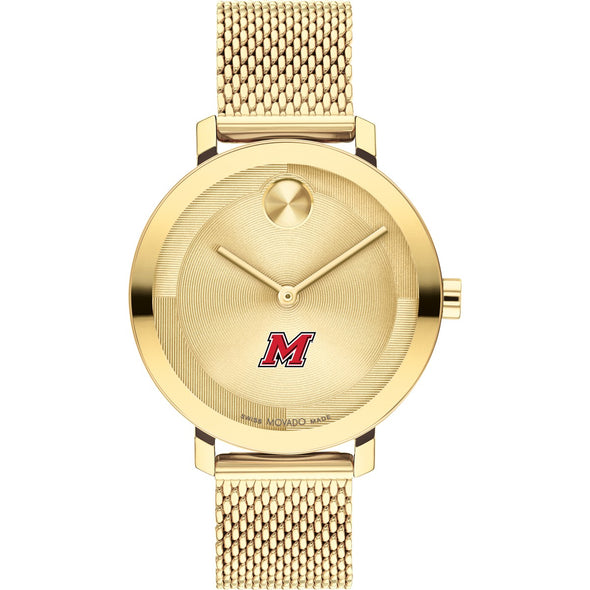 Marist College Women's Movado Bold Gold with Mesh Bracelet Shot #2